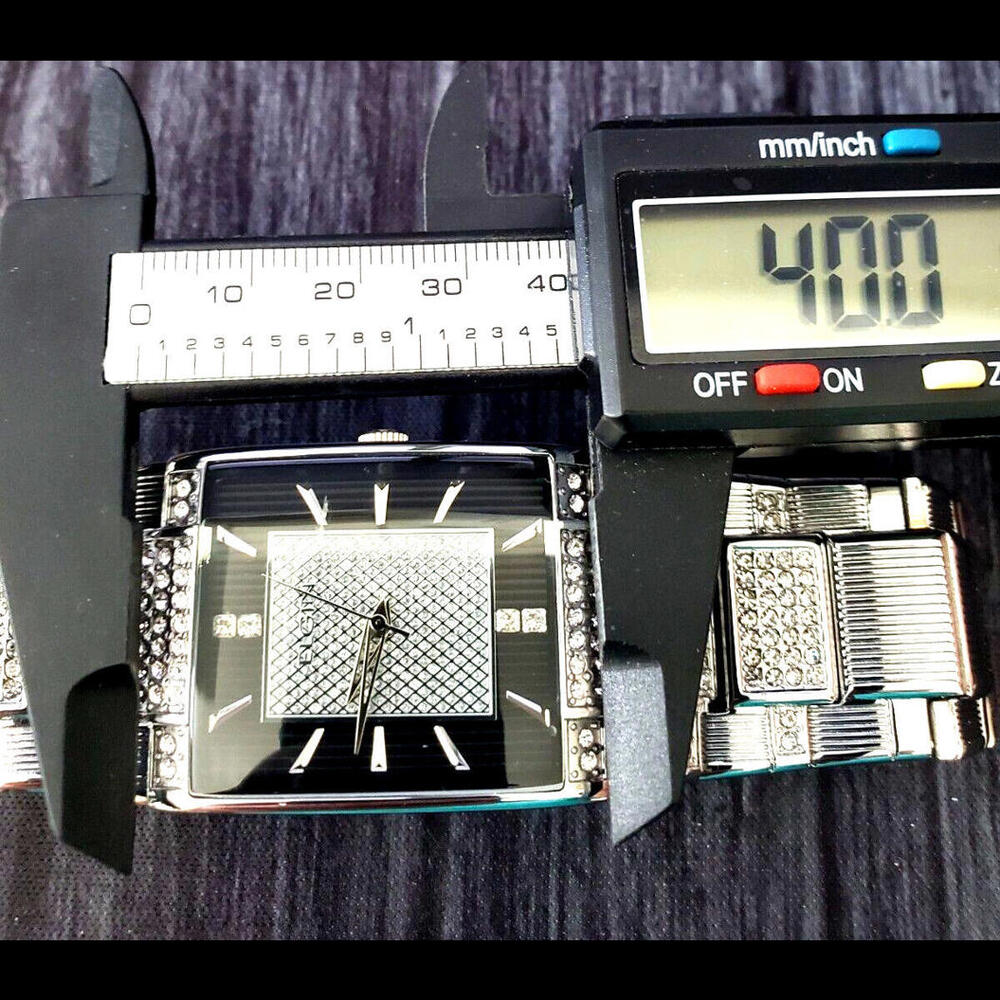RARE Lord Elgin Gem Paved Tank Watch Plank Diamond‎ Dial - Picture 10 of 11